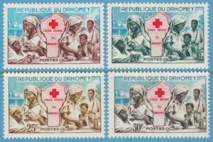 DAHOMEY 1962 M196-9** röda korset 4 kpl