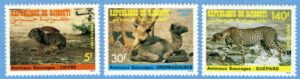 DJIBOUTI 1987 M491-3** hare dromedar gepard 3 kpl