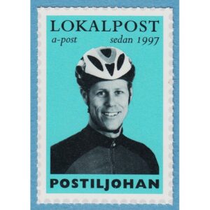 Lokalpost KARLSTAD Postiljohan Nr 5 2007 Johan med cykelhjälm (streckperforerad)
