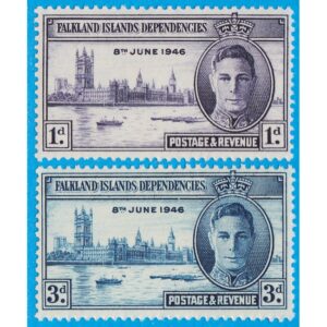 FALKLAND ISLANDS DEPENDENCIES 1946 M10-1** 2 kpl