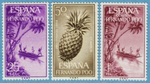 FERNANDO POO 1964 M219-21** båt ananas 3 kpl