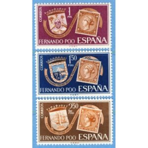 FERNANDO POO 1968 M258-60** frimärke på frimärke 3 kpl