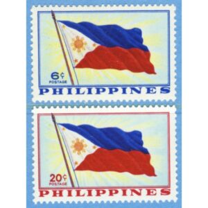 FILIPINERNA 1959 M626-7** flagga – 2 kpl