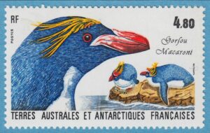 FRANSKA ANTARKTIS TAAF 1987 M222** Macaronipingviner – enda fåglar i serien