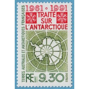 FRANSKA ANTARKTIS TAAF 1991 M280** antarktisfördraget 1 kpl