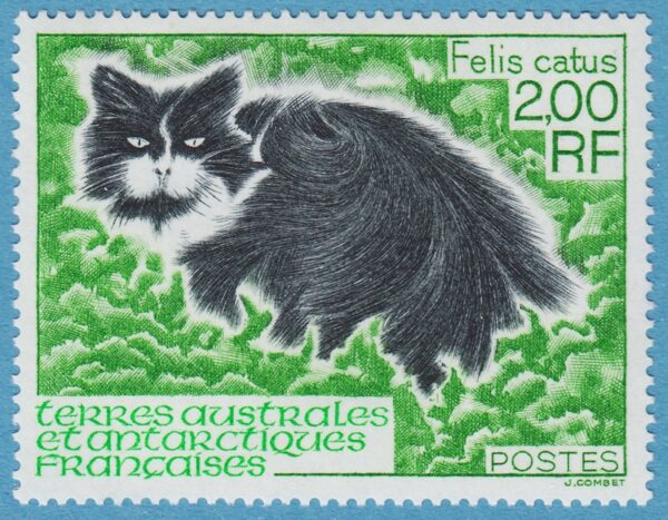 FRANSKA ANTARKTIS TAAF 1994 M316** förvildad tamkatt - enda i serien