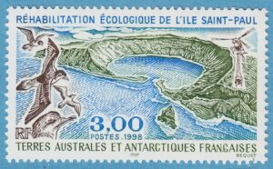 FRANSKA ANTARKTIS TAAF 1998 M376** ön Saint-Paul – med brednäbbad valfågel 1 kpl