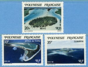 FRANSKA POLYNESIEN 1982 M359-61** öar 3 kpl