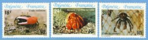FRANSKA POLYNESIEN 1986 M442-4** krabbor 3 kpl