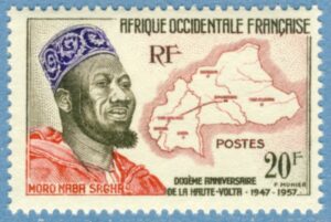FRANSKA VÄSTAFRIKA 1958 M100** karta 1 kpl