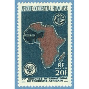FRANSKA VÄSTAFRIKA 1958 M085** karta 1 kpl