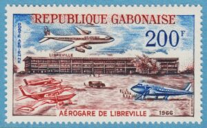 GABON 1966 M258** Libreville flygplats 1 kpl