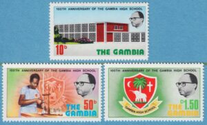 GAMBIA 1975 M316-8** högskola 3 kpl