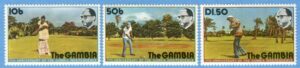 GAMBIA 1976 M323-5** golf 3 kpl