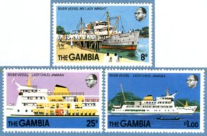 GAMBIA 1978 M378-80** båtar 3 kpl