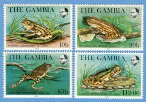 GAMBIA 1982 M453-6** grodor 4 kpl