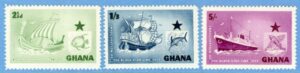 GHANA 1957 M17-9** båtar 3 kpl