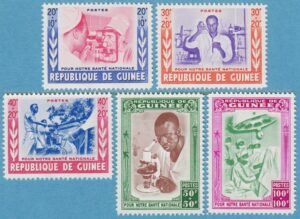 GUINEA 1960 M37-41** sjukvård 5 kpl