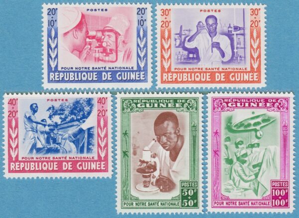 GUINEA 1960 M37-41** sjukvård 5 kpl