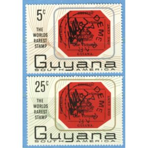 GUYANA 1967 M267-8** frimärke på frimärke 2 kpl