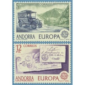 ANDORRA (SP) 1979 M123-4** Europa Cept – postbuss – brev 2 kpl