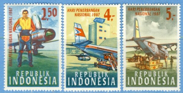 INDONESIEN 1967 M578-80** flyg 3 kpl