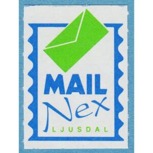 Lokalpost LJUSDAL Mail Nex Nr 3b  1998 mörk grön – utgivna i 5-strip
