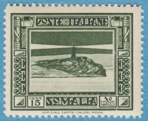 ITALIENSKA SOMALILAND 1932 M174C** 15C fyrtornet Francesco Crispi