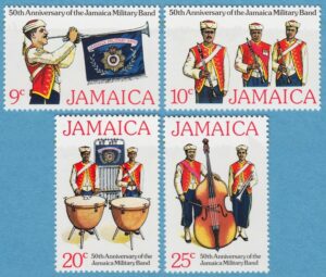 JAMAICA 1977 M431-4** militärkapell 4 kpl