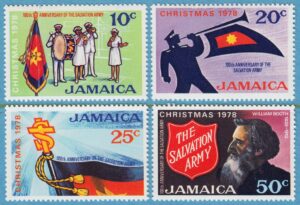 JAMAICA 1978 M446-9** frälsningsarmén 4 kpl