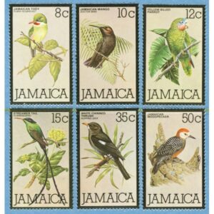 JAMAICA 1980 M472-7** fåglar 6 st, enda i serien