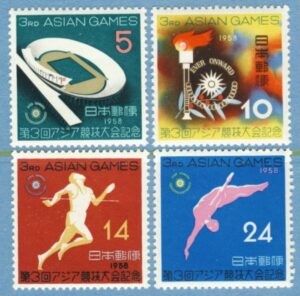 JAPAN 1958 M680-3** asienspelen 4 kpl