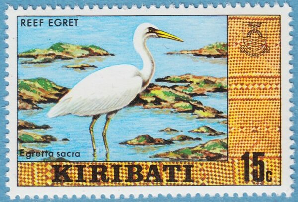 KIRIBATI 1979/81 M328** korallhäger - enda fågelfrimärket i serien
