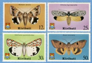 KIRIBATI 1980 M354-7** fjärilar 4 kpl