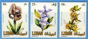 LIBANON 1984 M1321-3** blommor 3 kpl