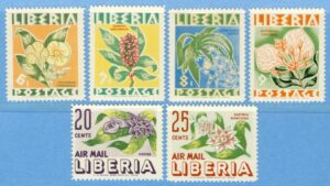 LIBERIA 1955 M477-82** blommor 6 kpl