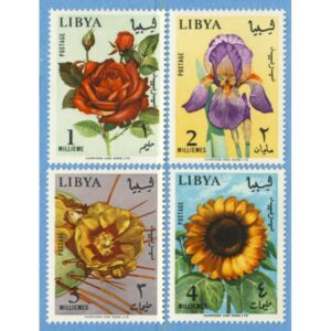 LIBYEN 1965 M193-6** blommor 4 kpl