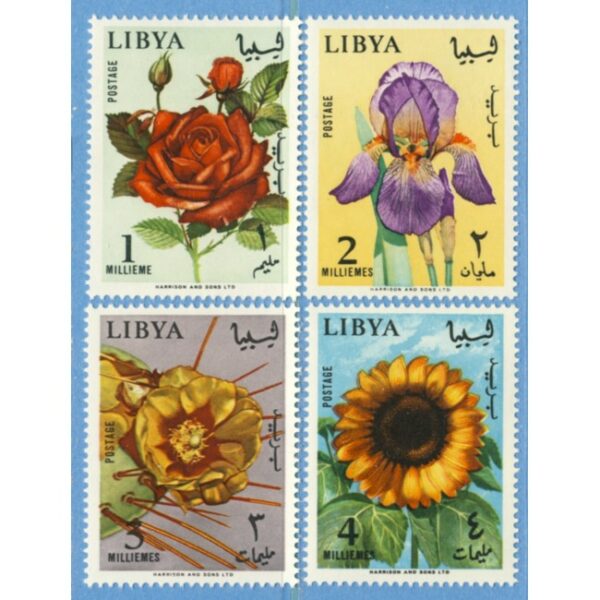 LIBYEN 1965 M193-6** blommor 4 kpl