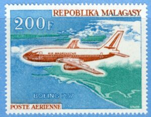 MADAGASKAR 1970 M624** Boeing 737 1 kpl