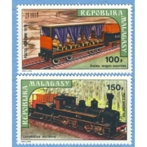 MADAGASKAR 1973 M689-90** järnväg 2 kpl