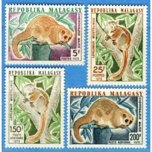 MADAGASKAR 1973 M698-701** lemurer 4 kpl