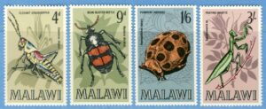 MALAWI 1970 M123-6** insekter 4 kpl