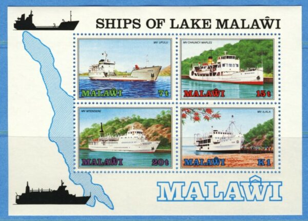 MALAWI 1985 M449-52 Block 64 båtar 4 kpl