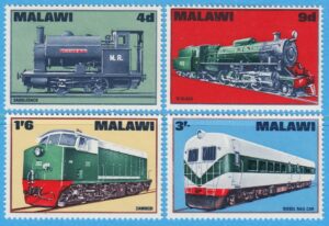 MALAWI 1968 M84-7** järnväg 4 kpl
