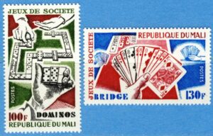 MALI 1978 M653-4** domino spelkort 2 kpl