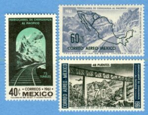 MEXICO 1961 M1111-3** järnväg 3 kpl