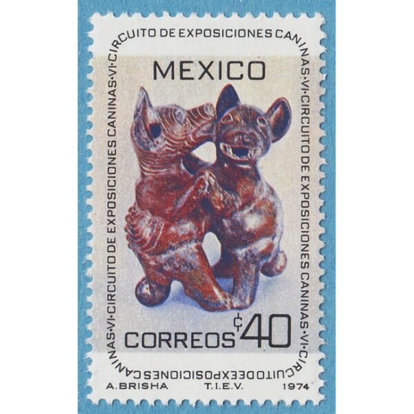 MEXICO 1974 M1418** keramik - dansande hundar 1 kpl