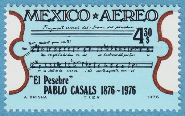 MEXICO 1976 M1547** kompositör Pablo Casals 1 kpl