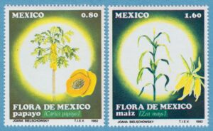 MEXICO 1982 M1835-6** papaya – majs 2 kpl