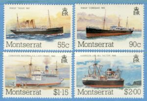 MONTSERRAT 1984 M553-6** båtar 4 kpl